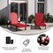 Flash Furniture Sonora Adjustable Adirondack Loungers w/Cup Holder, All-Wthr Recycled HDPE Lounge Chair, Red, 2PK 2-LE-HMP-070-01-RED-GG - alternate 7